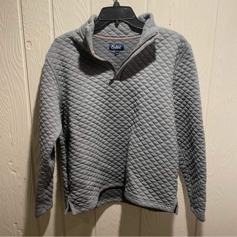 Oxford Women’s Grey/Blue Quilted Quarter Zip